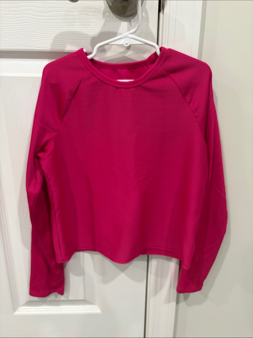 Avia Girls Moisture Wicking Ribbed Long Sleeve Shirt - Size M (7-8)   kids tops